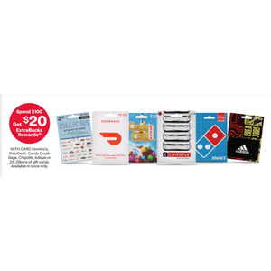 CVS Stores: Spend $100 on Domino's, DoorDash, Zift Zillions Gift Cards, Get $20 ExtraBucks Rewards & More (Valid In-Store Only)