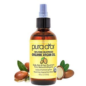 4-Oz PURA D'OR Organic Moroccan Argan Oil $6.20 w/ Subscribe & Save