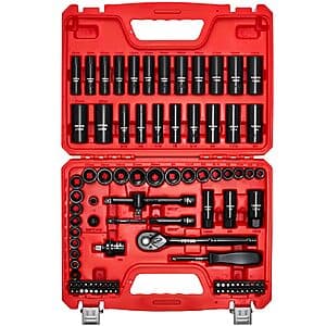 96-pc VEVOR 3/8" Drive Impact Socket Wrench & Bit Set $40 + Free S&H