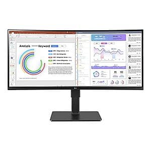 34" LG UltraWide WQHD Curved IPS Monitor w/ Built-in 90W USB-C Docking Station $250 + Free Shipping