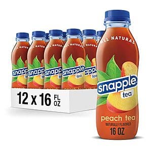 12-Pack 16-Oz Snapple Tea (Peach) $8.50 w/ Subscribe & Save