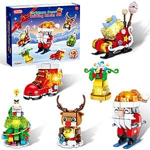 6-Pc Sitodier Christmas Ornament Building Set w/ LED Lights $7
