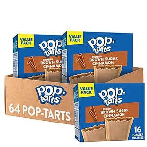 Select Regions: 64-Ct Pop-Tarts Toaster Pastries (Frosted Brown Sugar Cinnamon) $11.10 w/ Subscribe & Save