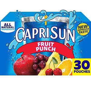 30-Count 6-Oz Capri Sun Naturally Flavored Juice Drink Blend (Various Flavors) $6.15 w/ Subscribe & Save