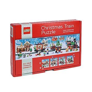 LEGO Christmas Train Jigsaw Puzzle w/ Four Connecting 100-Piece Puzzles $10.60