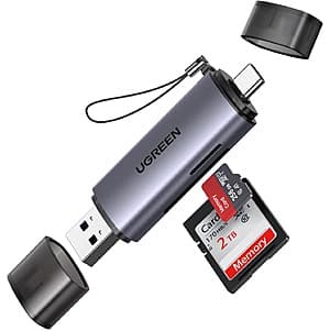 UGREEN 2-in-1 SD Card Readers: USB-C SD 4.0 $18, USB-C USB 3.0 $6.60