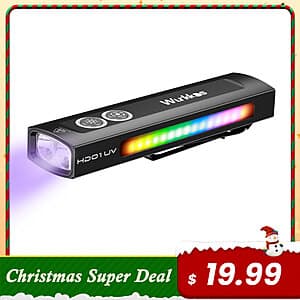 Wurkkos HD01UV 1200 Lumen Multifunctional EDC Flashlight w/ 365nm UV Light $19