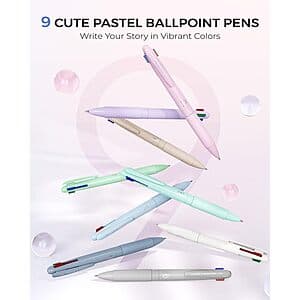 9-Count Four Candies 4-In-1 Multicolor 1mm Ballpoint Ink Pens (various colors) $6.50 w/ Subscribe & Save