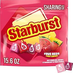 15.6-Oz Starburst FaveREDS Fruit Chews Chewy Candy $3.30 w/ S&S