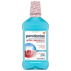 Select Accounts: 16.9-Fl Oz Parodontax Active Gum Health Mouthwash (Mint) $3.85 w/ S&S