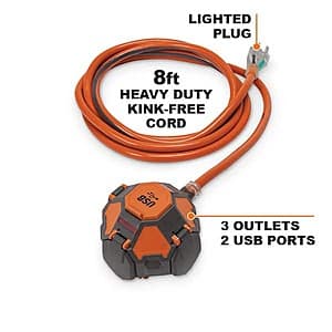Select Home Depot Stores: Ridgid 3-Outlet 8' Power Ball USB Extension Cord $14 (Availability Will Vary)