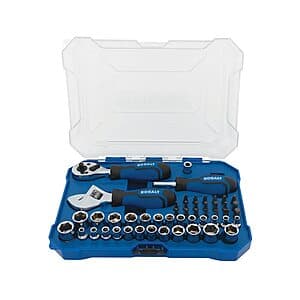 50-Piece Kobalt Stubby Standard (SAE) & Metric Mechanics Tool Set w/ Case $20 + Free Store Pickup