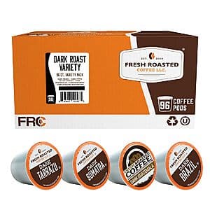 96-Count Fresh Roasted Coffee K-Cup Pods (Dark Roast Variety Pack) $20.20 w/ Subscribe & Save