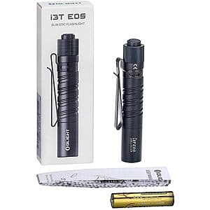 Prime Members: Olight i3T EDC 180-Lumens Flashlight (Black or Desert Tan) $12.60 + Free S&H