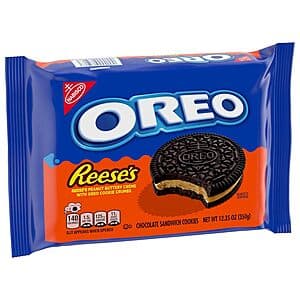 Select Accts: 12.35oz. Oreo Reese's Peanut Butter Chocolate Sandwich Cookies 2 for $6 w/ S&S