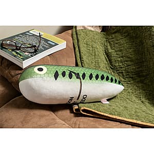Heddon Decorative Pillows: Tiny Torpedo Baby Bass or Super Spook Lake Fork Shad $5