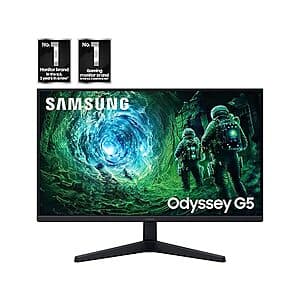 27" Samsung Odyssey G5 G53F 200Hz QHD IPS FreeSync Gaming Monitor $140 + Free S&H w/ Amazon Prime