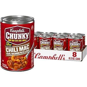 8-Pack 16.3oz Campbell's Chunky Soup (Chili Mac) $9.75 w/ Subscribe & Save
