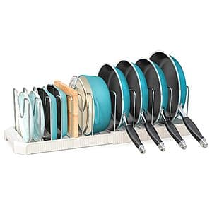 Pantasia 12.9"-21.9" Expandable Pan Organizer w/ 12 Dividers (3 Colors) $15.30