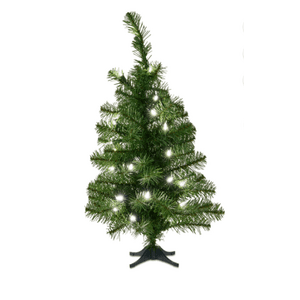 2' Holiday Time Pre-Lit Artificial Christmas Trees w/ LED Lights (various) from $3.65 + Free Store Pickup