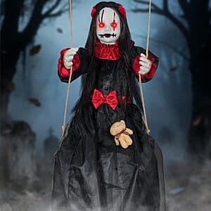 4.6' TAINAT Halloween Hanging Swing Girl Doll Outdoor Decoration $22 + Free S&H