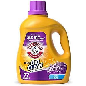 100.5-Oz Arm & Hammer Plus OxiClean Odor Blasters Liquid Laundry Detergent (Fresh Burst) $4.90 w/ Subscribe & Save