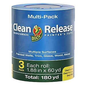 3-ct 1.88"x60-yd Duck Clean Release Blue Painter's Tape $13.15