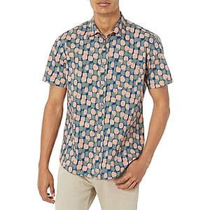 Amazon Essentials Men's 100% Cotton Regular-Fit Short-Sleeve Button Shirt (Various) from $7.25