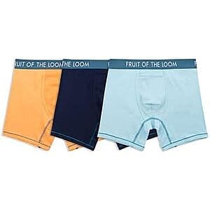 3-Pack Fruit of the Loom Men's Getaway Boxer Briefs (3 Colors, Various Sizes) $8.75
