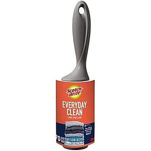 Scotch-Brite Everyday Clean Lint Roller w/ 70 Sheets & Ergonomic Handle $2.85 w/ S&S