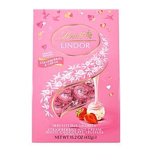 15.2-Oz Lindt Lindor Strawberries & Cream White Chocolate Candy Truffles $11.60