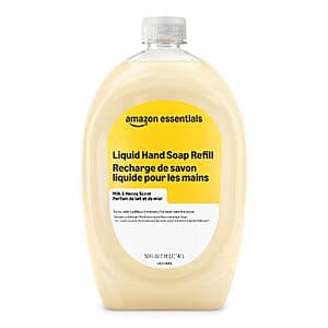 Prime: 50-Oz Amazon Essentials Liquid Hand Soap Refill (Milk & Honey) $2.60 w/ S&S + Free S&H