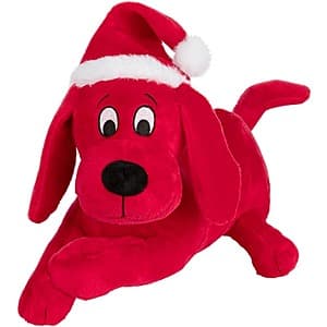 14" Clifford Plush Squeaky Crinkle Dog Toy (Holiday Edition) $4.90