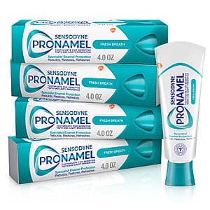 4-Pack 4-Oz Sensodyne Pronamel Sensitive Toothpaste (Fresh Breath) $13.90