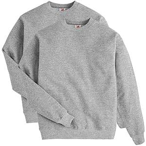 2-pk Hanes Men's EcoSmart Fleece Pullover Crewneck Sweatshirt (various) from $9.20