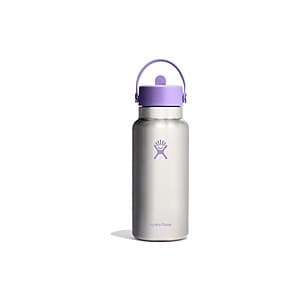 32-Oz Hydro Flask Wide Flex Straw Cap Wide Mouth Stainless Water Bottle (Violet) $13 & More + Free S&H w/ Prime