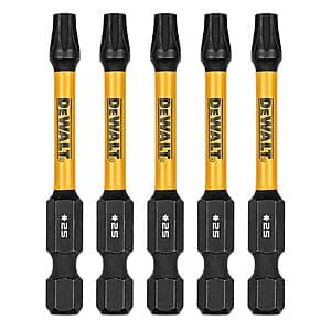 5-Pk DEWALT FlexTorq 2.25" Torx Impact Driver Bits $3.50 + Free S&H