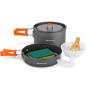 9-Pc Odoland Nonstick Camping Cookware Set $14.50