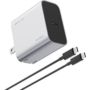 65W CUKTECH Gan III Foldable Wall Charger w/ 6' USB-C Cable $10