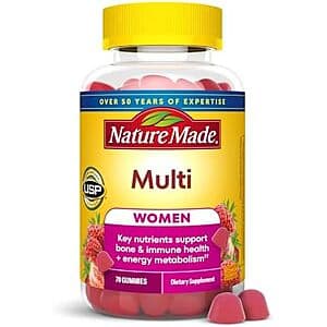 Select Accts: 70-Ct Nature Made Women's Daily Nutritional Multivitamin Gummies 2 for $6.40 w/ S&S