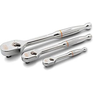 3-Pc GEARWRENCH 1/4", 3/8" & 1/2" Drive 120XP Full Polish Teardrop Ratchet Set $70.25 + Free Shipping