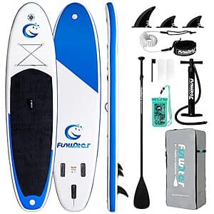 11' FunWater Inflatable Stand Up Paddle Board w/ Paddle, Pump & Accessories $85 + Free S&H