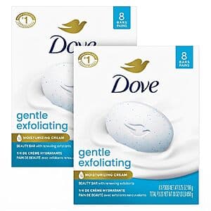 16-Pack 3.75-Oz Dove Gentle Exfoliating Beauty Bar Soap $14.45