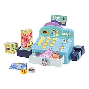 Bluey Cash Register Playset w/ Detachable Scanner & More $11.10