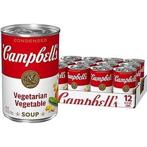 12-Pack 10.5oz Campbell's Condensed Soup (Vegetarian Vegetable) $6