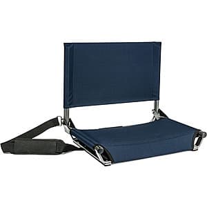 17" Cascade Mountain Tech Portable Folding Steel Stadium Seat (Navy or Purple) $16.20 + Free Shipping w/ Prime