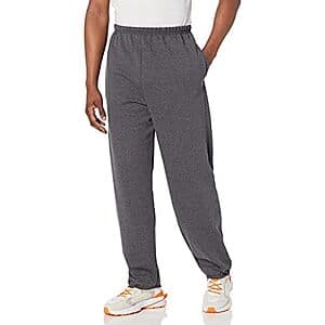 Hanes Men's Ultimate Cotton Fleece Joggers Sweatpants w/ Pockets (Charcoal Heather) $4.50