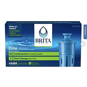 Costco Members: 4-Count Brita Elite Replacement Water Filters $37 + Free S&H