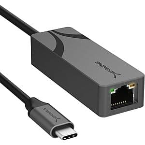 SABRENT USB Type C to 2.5 Gbps Ethernet Adapter $16