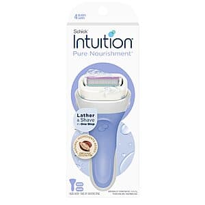 Schick Intuition Pure Nourishment Women's Razor Kit (1 Handle + 2 Blade Refills) $7.45 w/ S&S